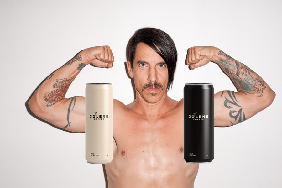 Jolene Coffee — Anthony Kiedis with Jolene cans